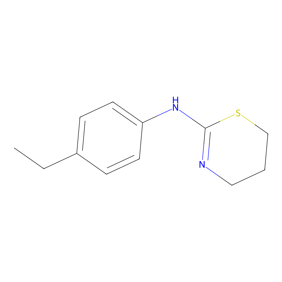 N-(4-ethylphenyl)-5,6-dihydro-4H-1,3-thiazin-2-amine molecular structure, CAS 380349-35-9