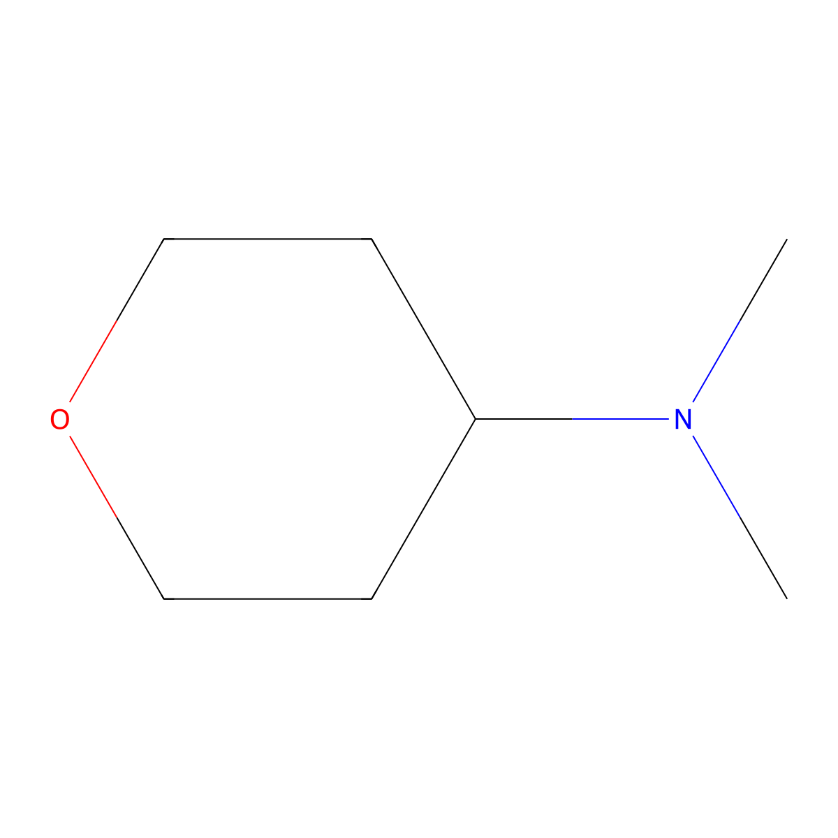 N,N-Dimethyltetrahydro-2H-pyran-4-amine molecular structure, CAS 38035-10-8