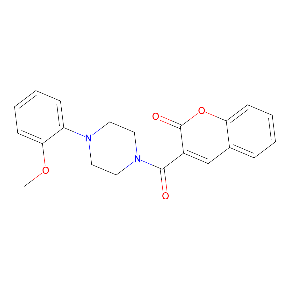 3-[4-(2-methoxyphenyl)piperazine-1-carbonyl]-2H-chromen-2-one molecular structure, CAS 380350-74-3