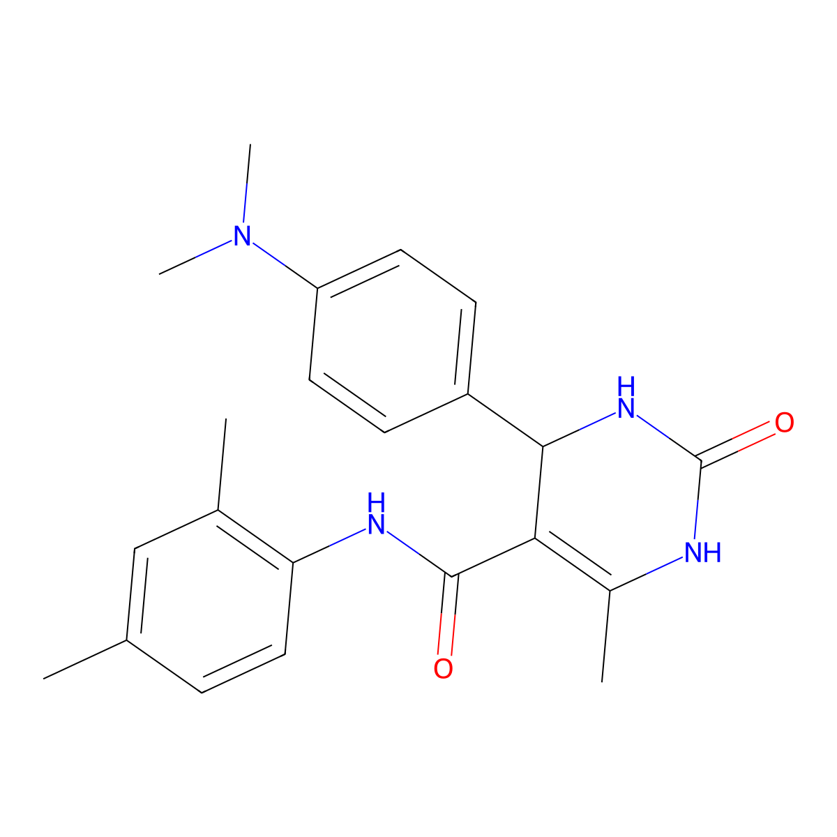 4-[4-(dimethylamino)phenyl]-N-(2,4-dimethylphenyl)-6-methyl-2-oxo-1,2,3,4-tetrahydropyrimidine-5-carboxamide molecular structure, CAS 380352-17-0