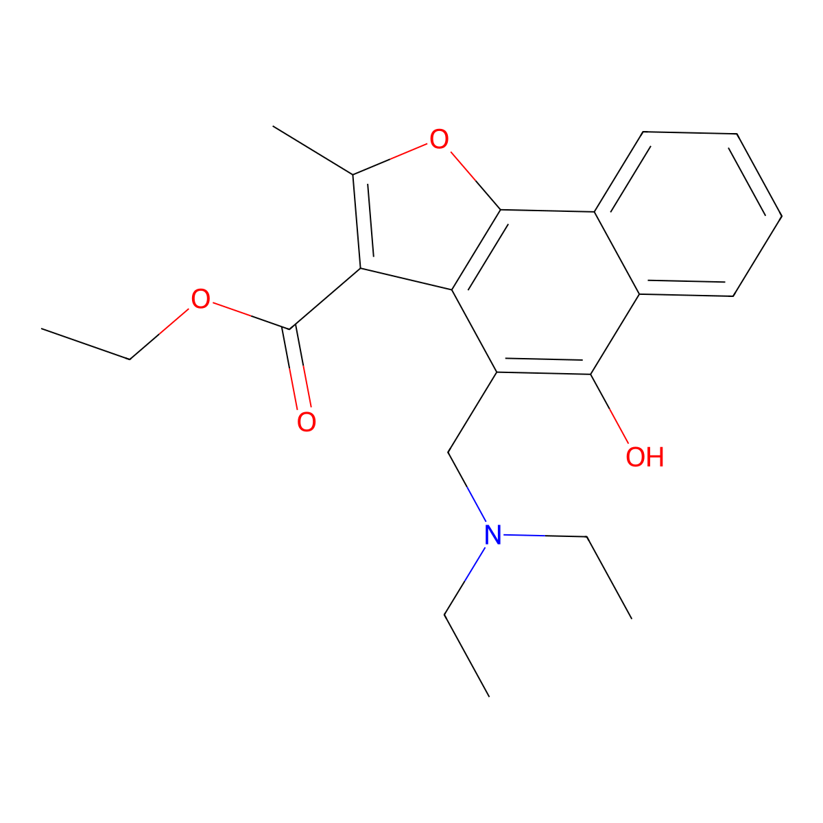 Ethyl 4-[(diethylamino)methyl]-5-hydroxy-2-methylnaphtho[1,2-b]furan-3-carboxylate molecular structure, CAS 380352-91-0