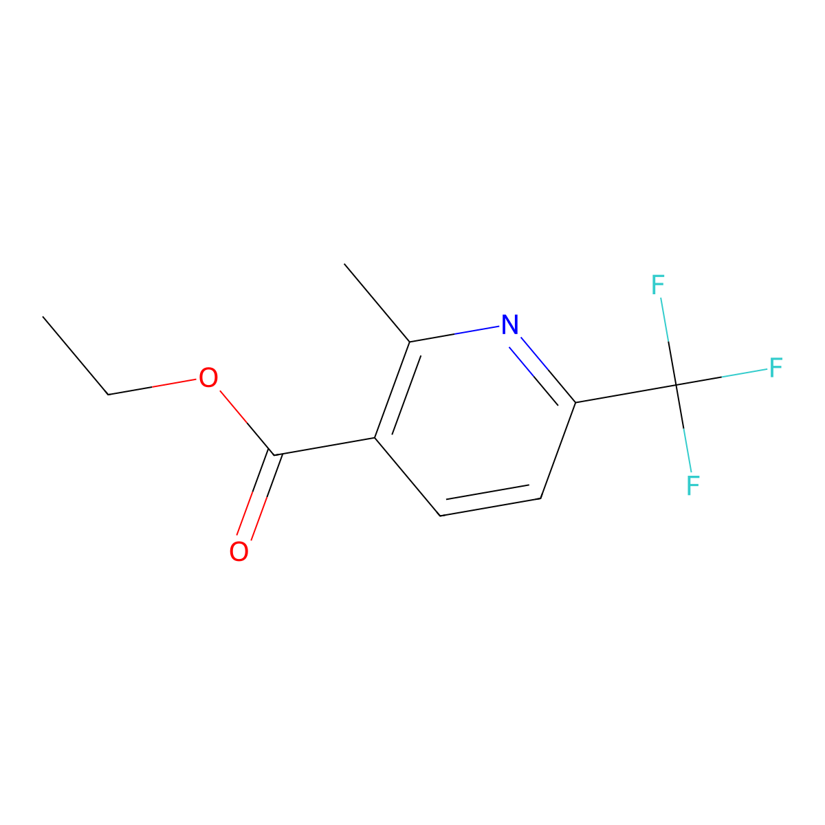 Ethyl 2-methyl-6-(trifluoromethyl)nicotinate molecular structure, CAS 380355-65-7