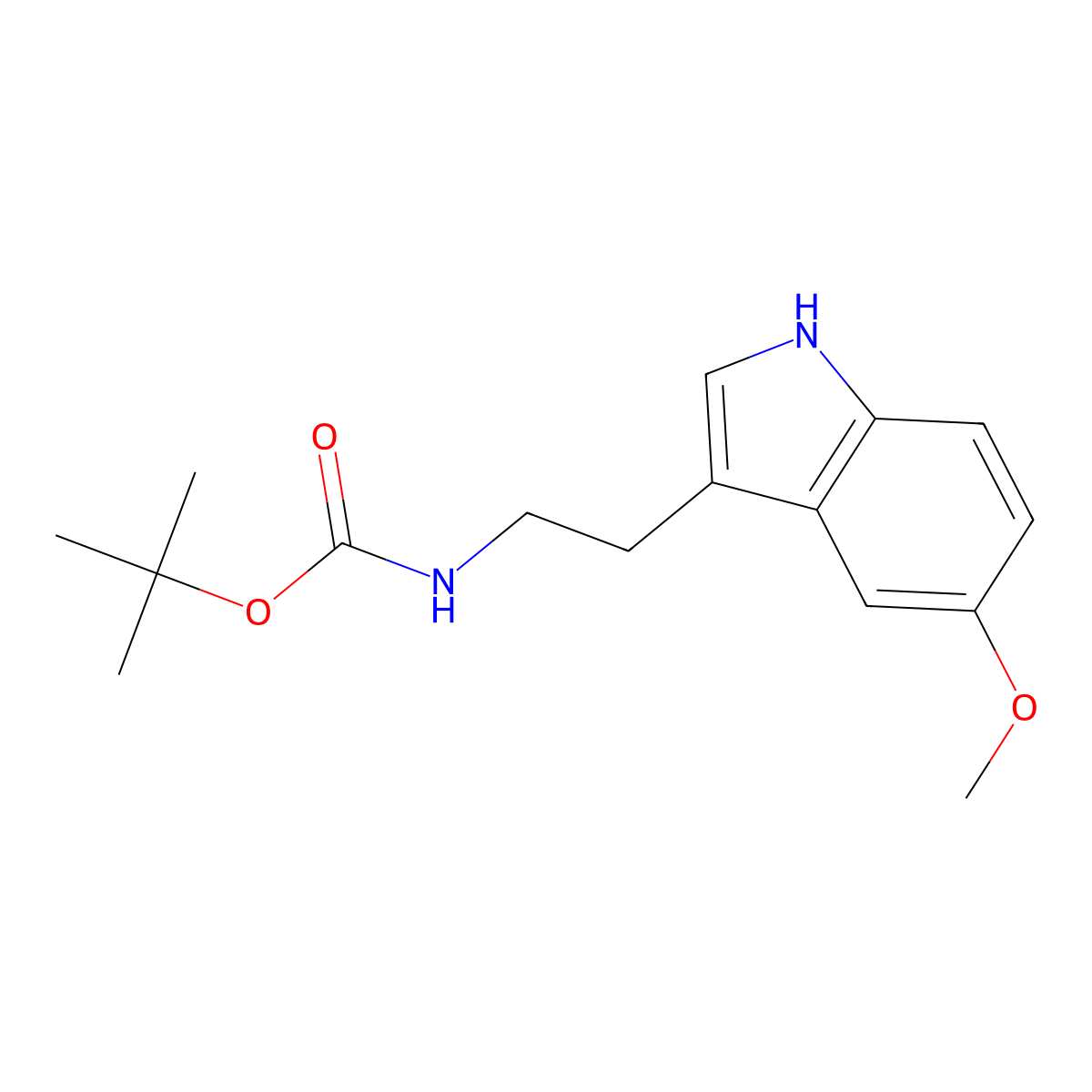 tert-butyl [2-(5-methoxy-1H-indol-3-yl)ethyl]carbamate molecular structure, CAS 380358-27-0