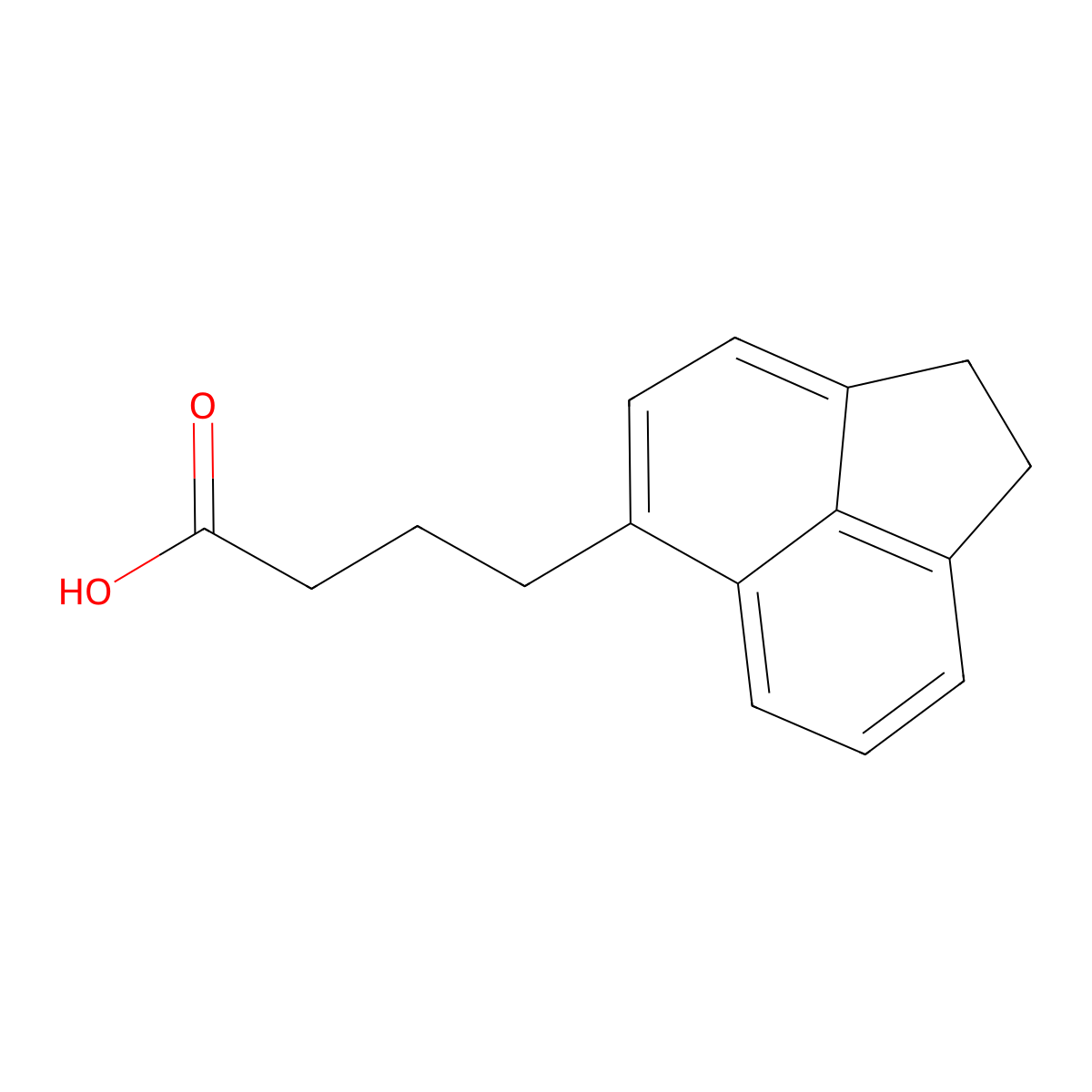 4-(1,2-Dihydro-5-acenaphthylenyl)butanoic acid molecular structure, CAS 38036-08-7