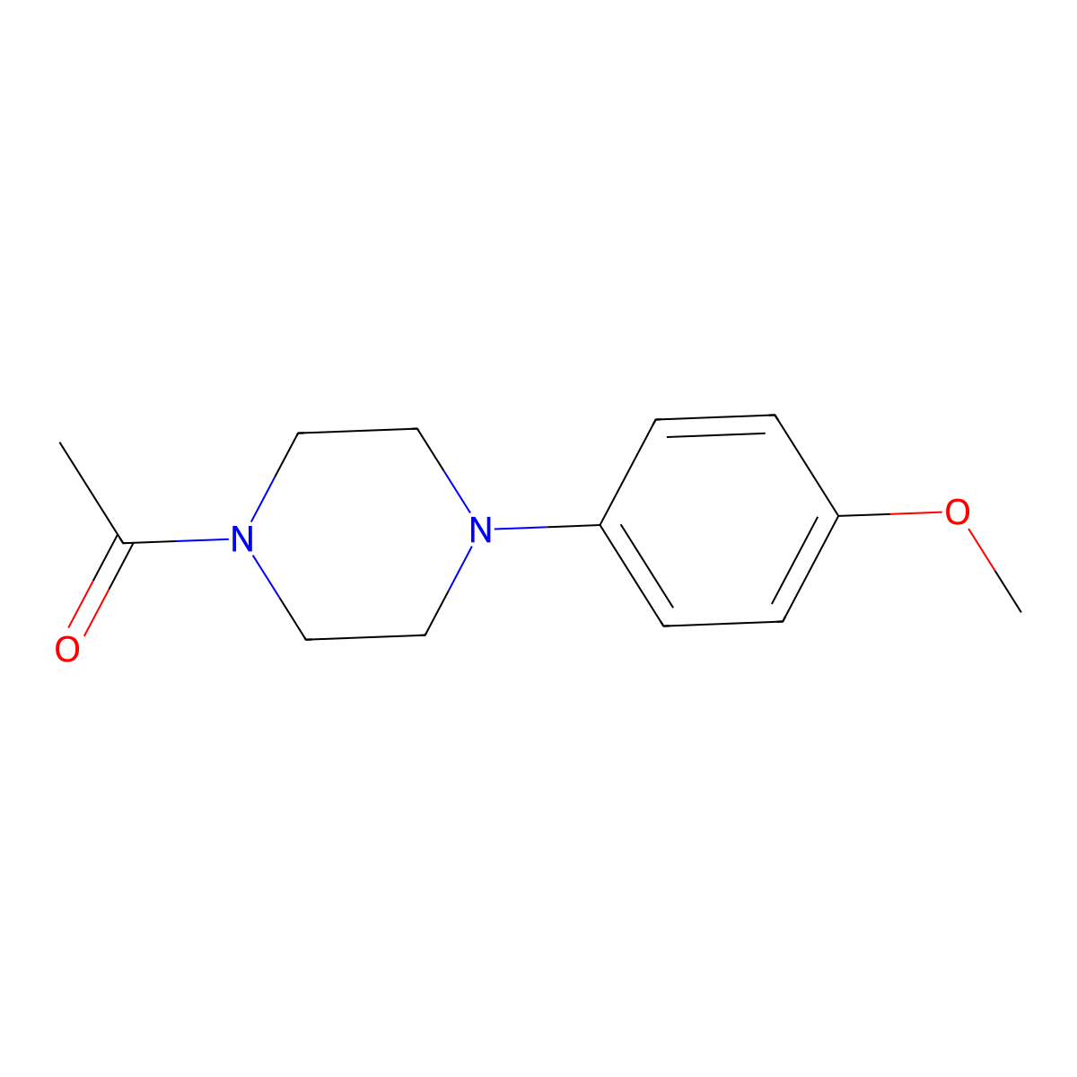 1-(4-(4-Methoxyphenyl)piperazin-1-yl)ethanone molecular structure, CAS 380374-85-6