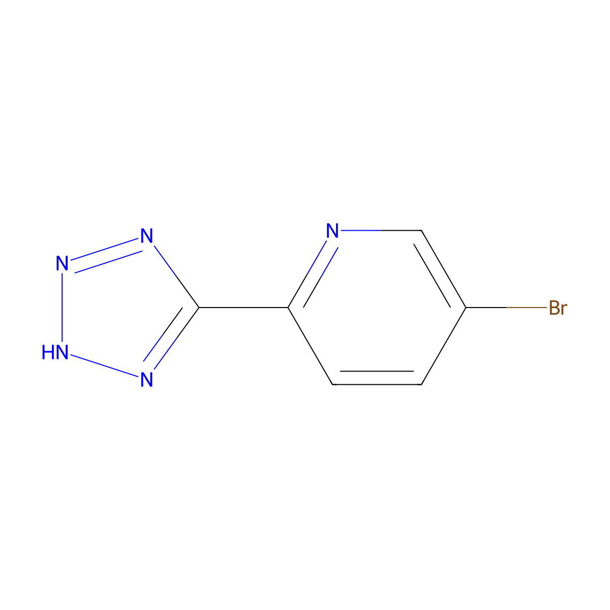 5-Bromo-2-(2H-tetrazol-5-yl)pyridine molecular structure, CAS 380380-60-9