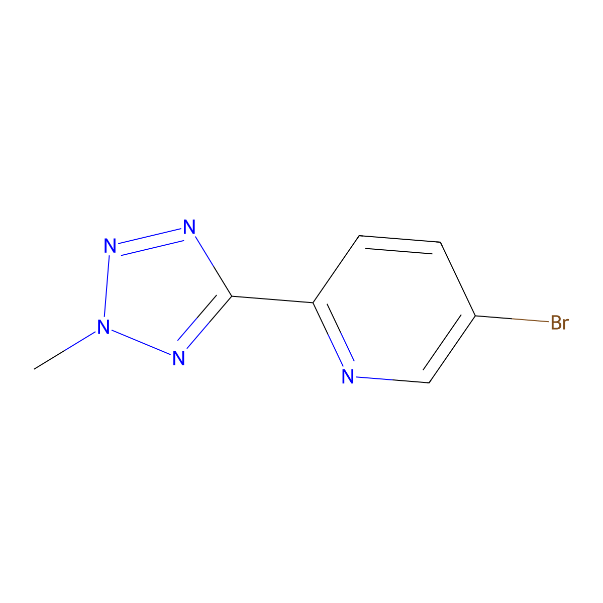 5-Bromo-2-(2-methyl-2H-tetrazol-5-yl)pyridine molecular structure, CAS 380380-64-3