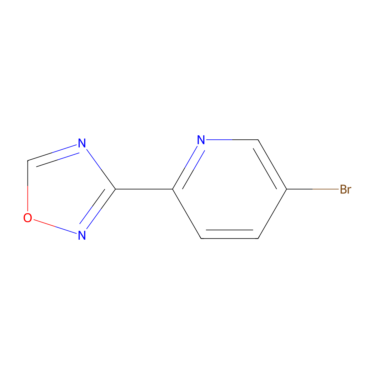 3-(5-Bromopyridin-2-yl)-1,2,4-oxadiazole molecular structure, CAS 380380-68-7