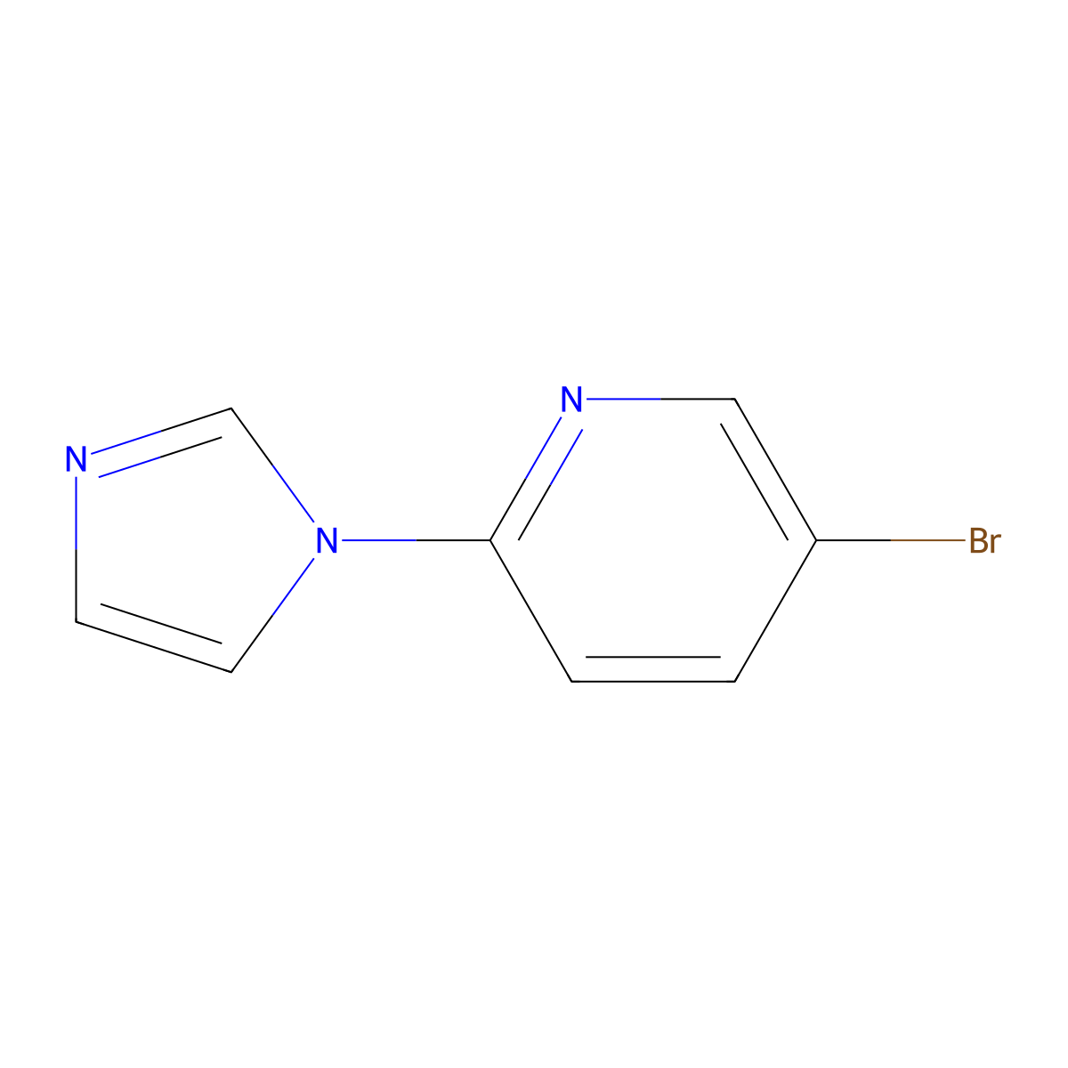 5-Bromo-2-(1H-imidazol-1-yl)pyridine molecular structure, CAS 380381-18-0