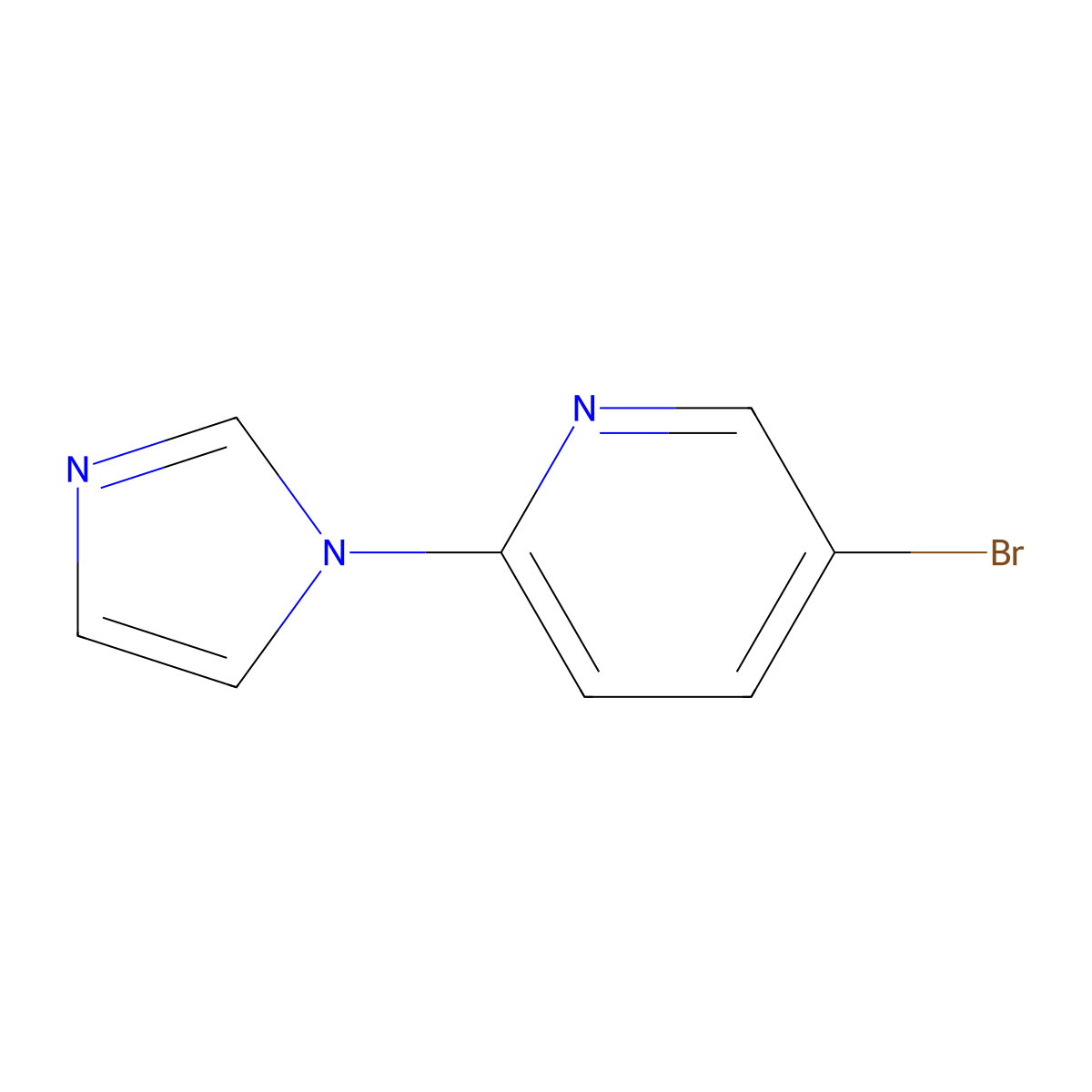 5-Bromo-2-(1H-imidazol-1-yl)pyridine molecular structure, CAS 380381-18-0