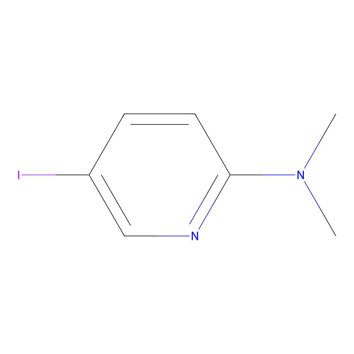 5-Iodo-N,N-dimethylpyridin-2-amine molecular structure, CAS 380381-36-2