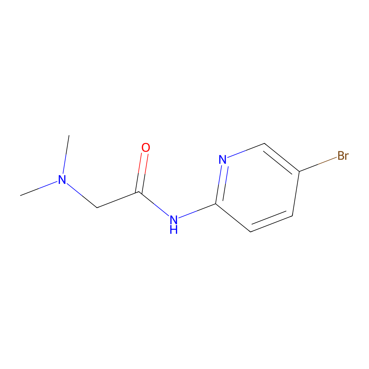 N-(5-bromopyridin-2-yl)-2-(dimethylamino)acetamide molecular structure, CAS 380382-21-8