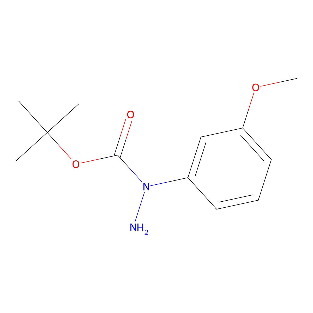 N1-tert-Butoxycarbonyl 1-(3-Methoxyphenyl)hydrazine molecular structure, CAS 380383-81-3