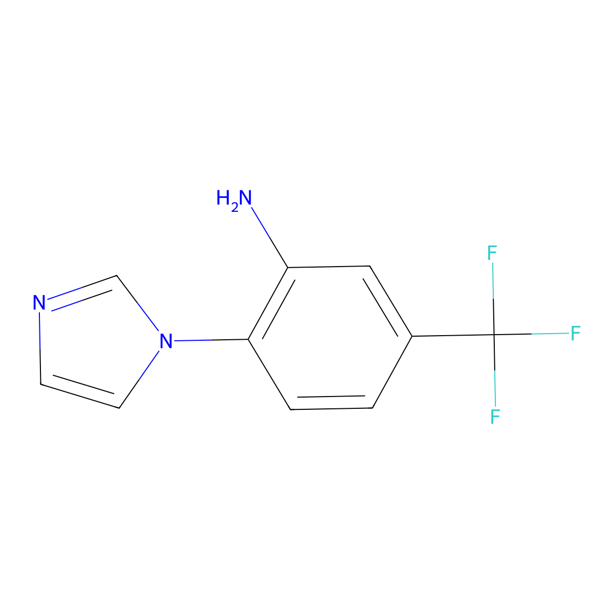 2-(1H-imidazol-1-yl)-5-(trifluoromethyl)aniline molecular structure, CAS 380389-67-3