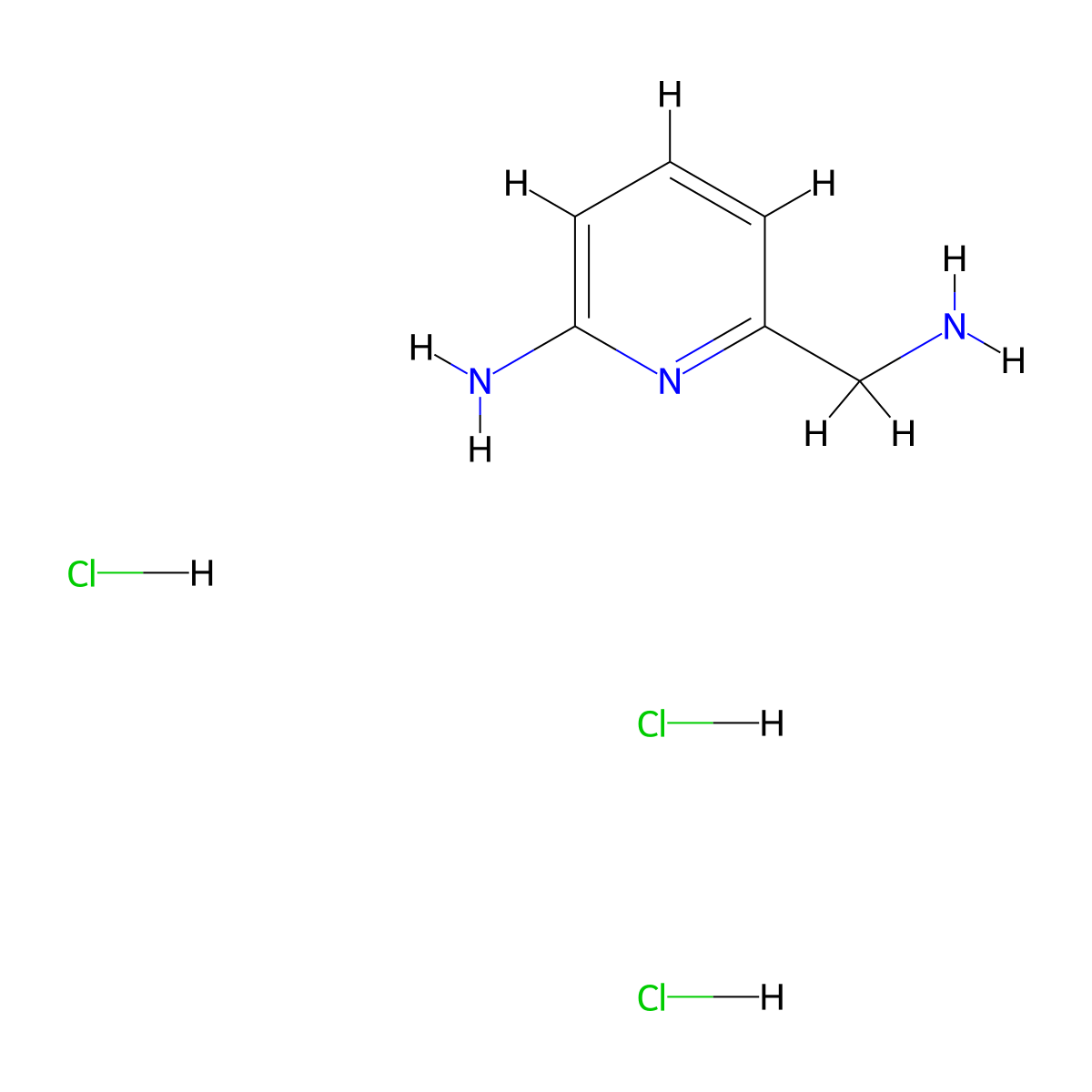 6-(Aminomethyl)pyridin-2-amine trihydrochloride molecular structure, CAS 380394-86-5