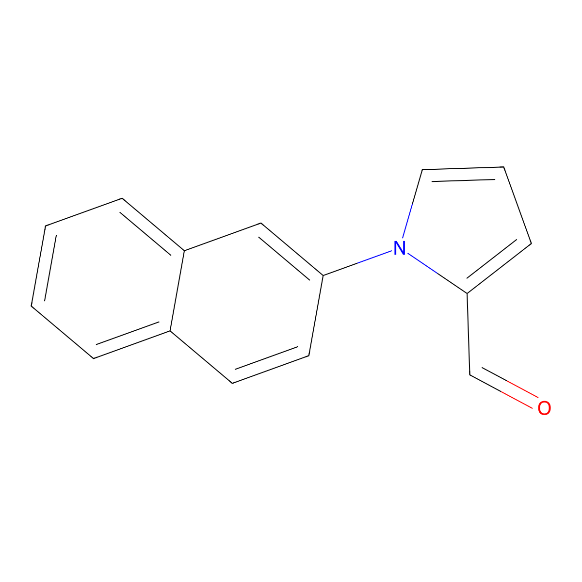 1-(naphthalen-2-yl)-1H-pyrrole-2-carbaldehyde molecular structure, CAS 38040-51-6