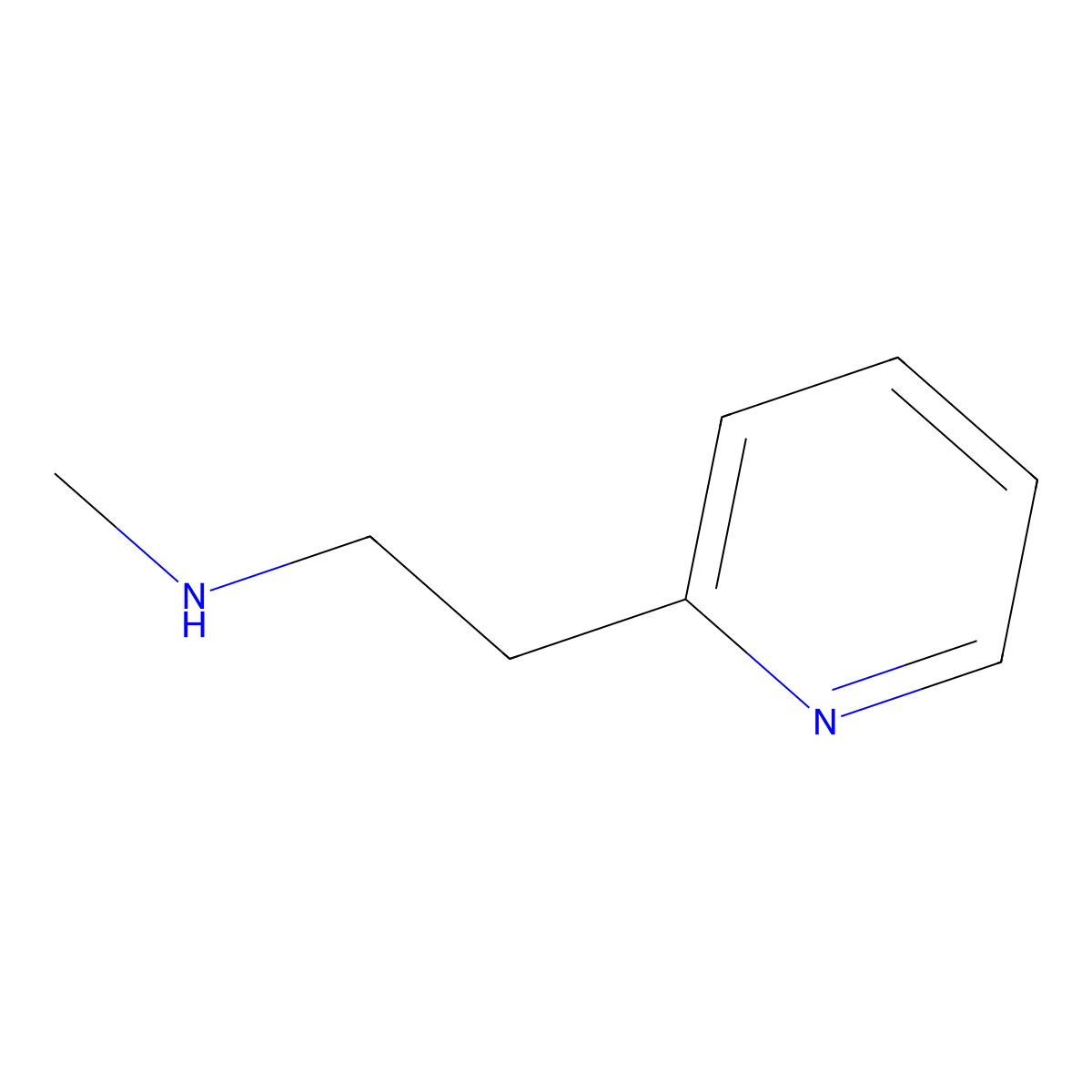 Betahistine molecular structure, CAS 380416-14-8