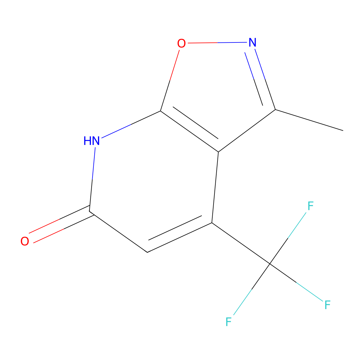 3-Methyl-4-(trifluoromethyl)isoxazolo[5,4-b]pyridin-6(7H)-one molecular structure, CAS 380419-58-9