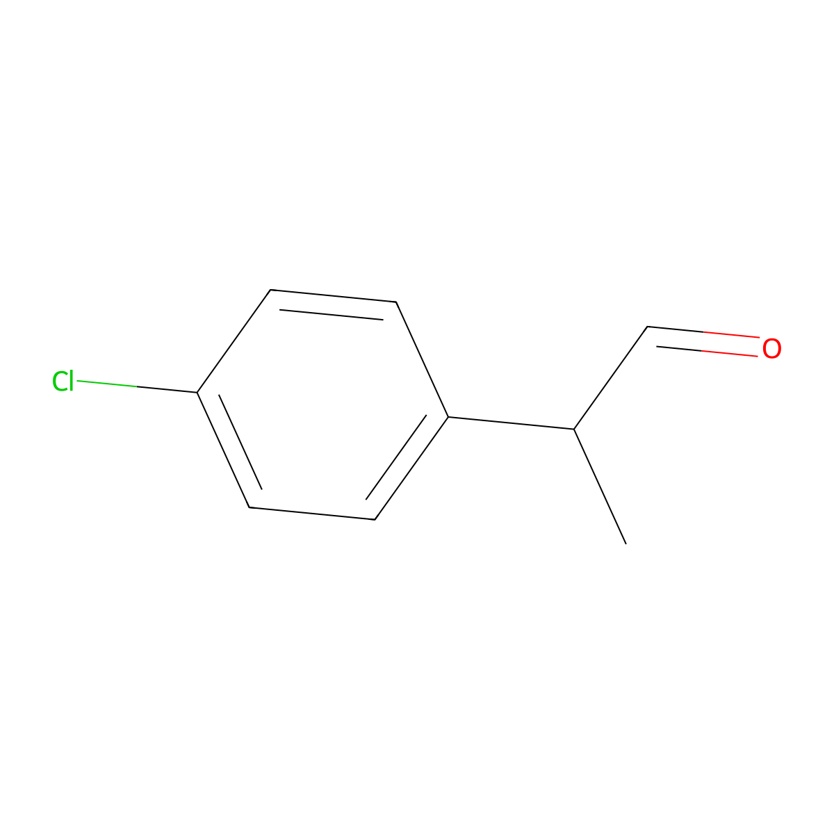 2-(4-Chlorophenyl)propanal molecular structure, CAS 38042-10-3