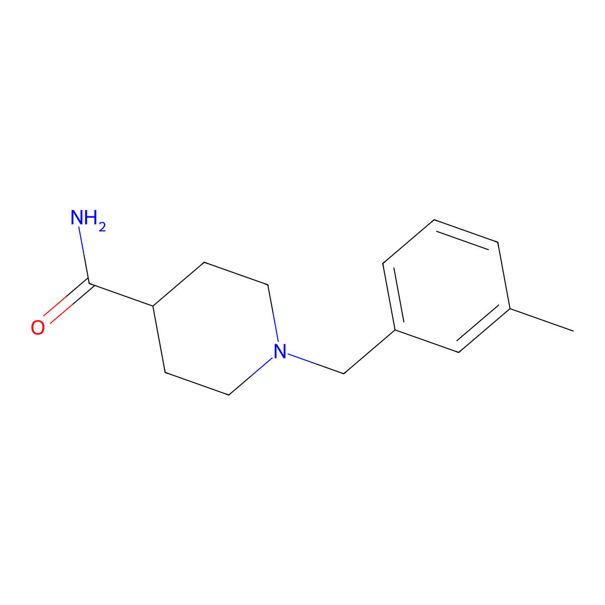 1-[(3-Methylphenyl)methyl]piperidine-4-carboxamide molecular structure, CAS 380424-07-7