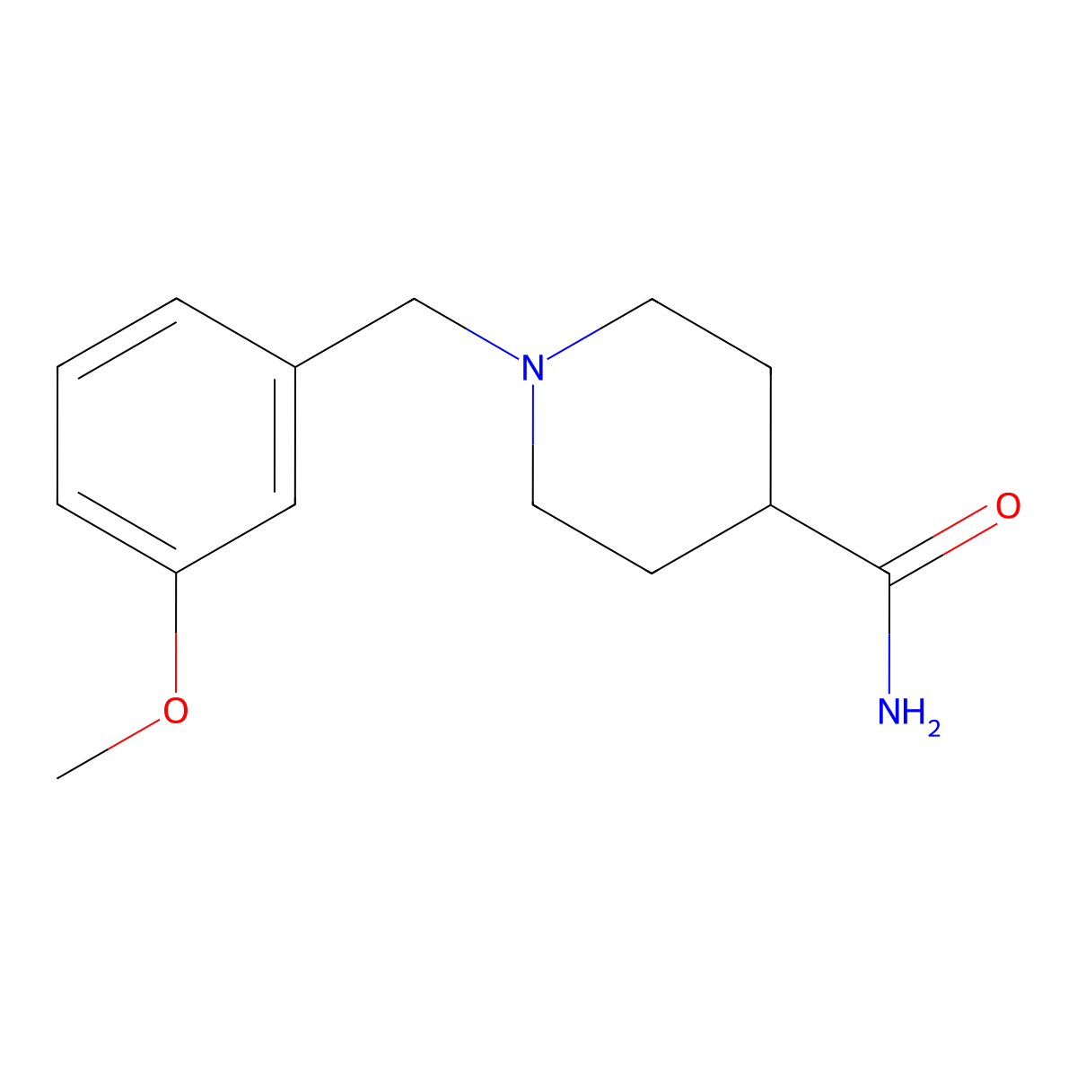 1-[(3-Methoxyphenyl)methyl]piperidine-4-carboxamide molecular structure, CAS 380424-20-4