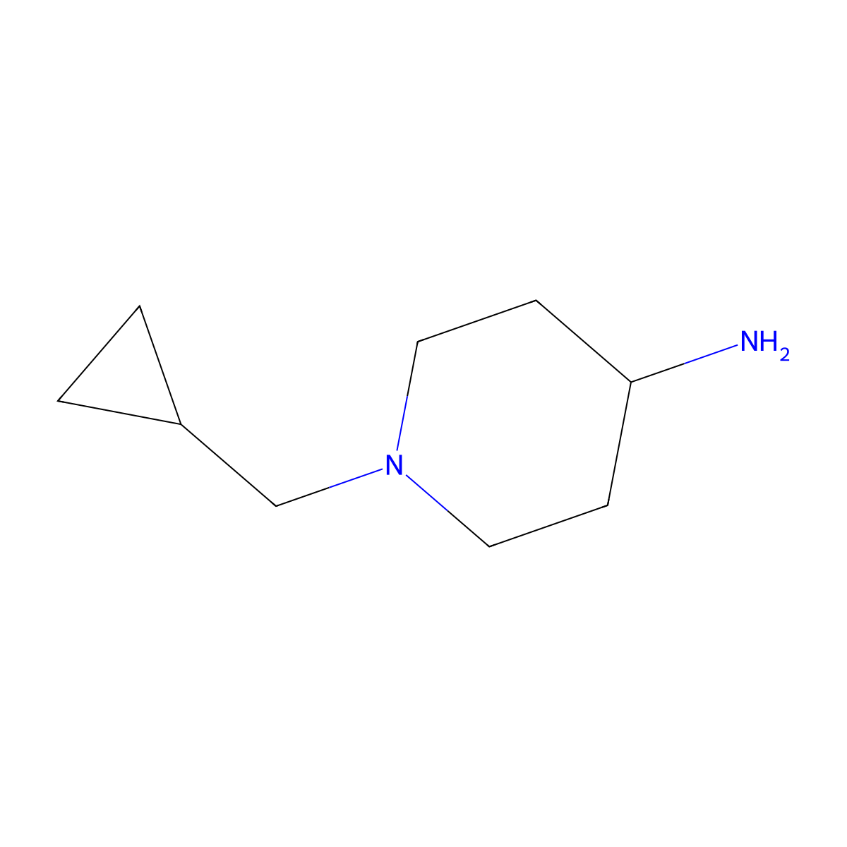1-(Cyclopropylmethyl)piperidin-4-amine molecular structure, CAS 380424-59-9