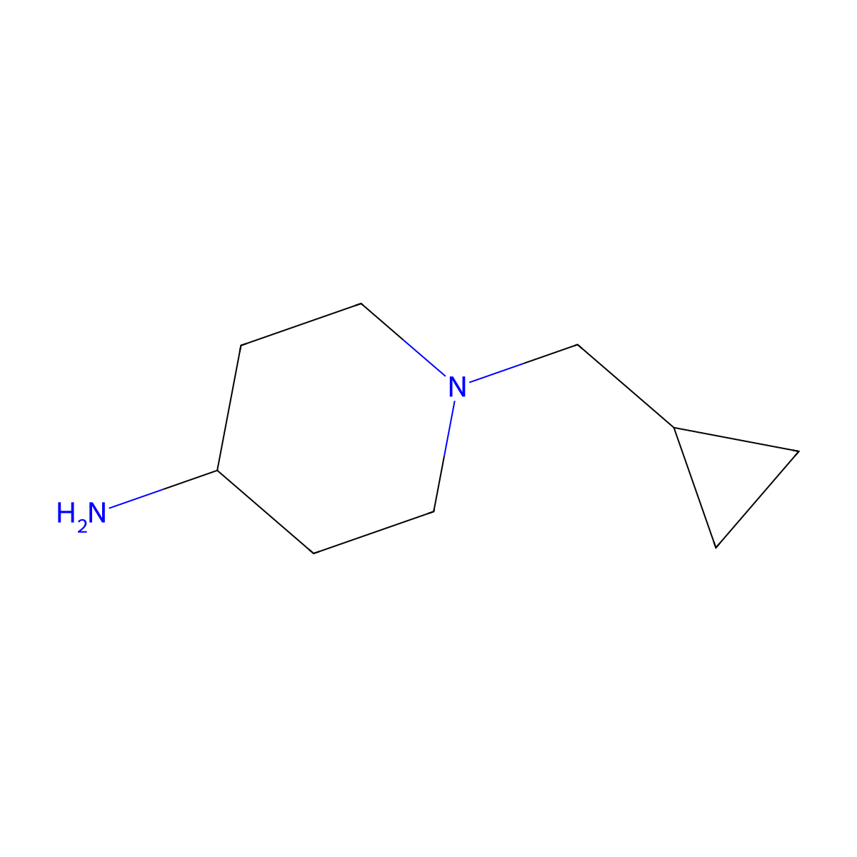 1-(Cyclopropylmethyl)piperidin-4-amine molecular structure, CAS 380424-59-9