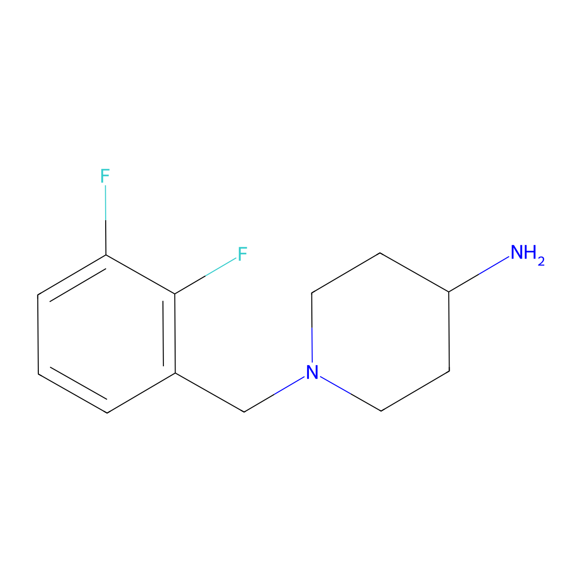 1-(2,3-Difluorobenzyl)piperidin-4-amine molecular structure, CAS 380424-77-1