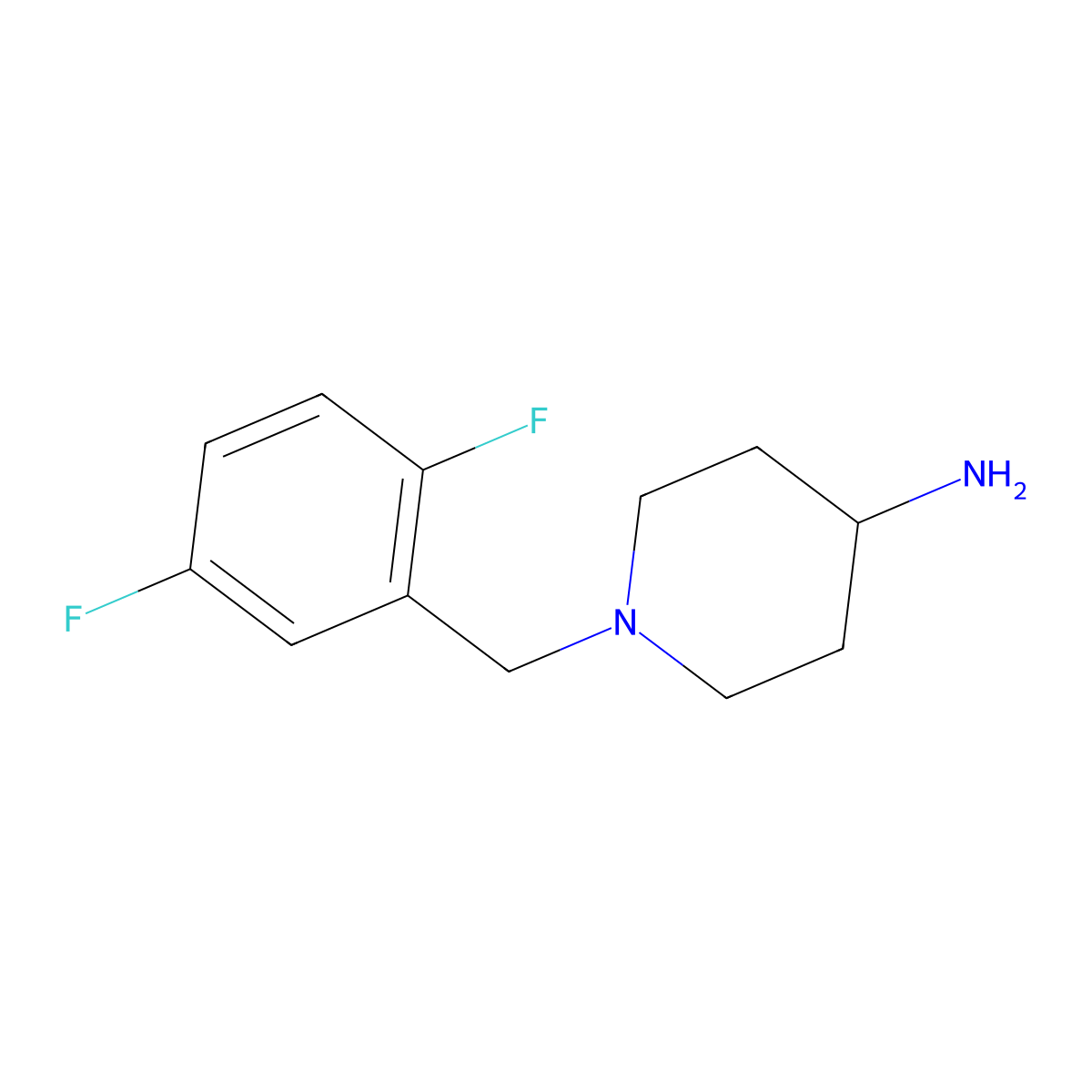 1-[(2,5-Difluorophenyl)methyl]piperidin-4-amine molecular structure, CAS 380424-83-9