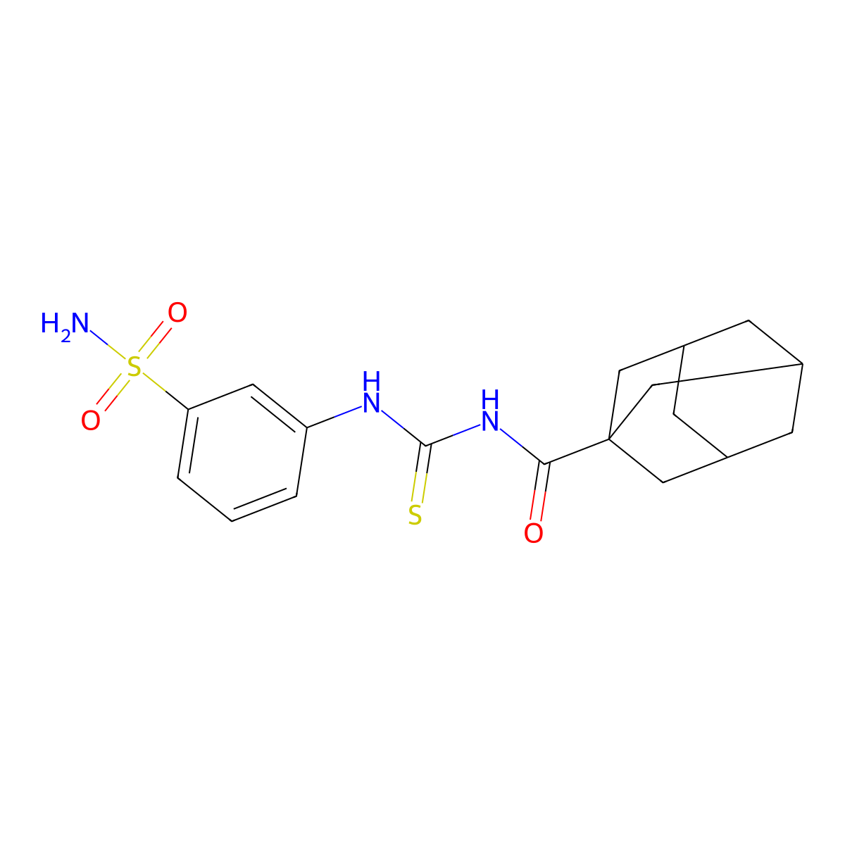 1-(Adamantane-1-carbonyl)-3-(3-sulfamoylphenyl)thiourea molecular structure, CAS 380426-22-2