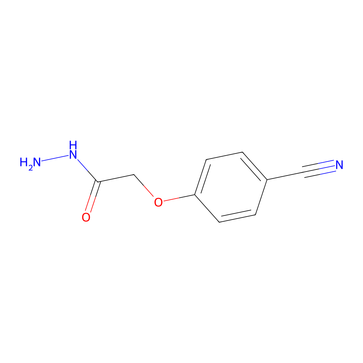 2-(4-Cyanophenoxy)acetic acid hydrazide molecular structure, CAS 380426-62-0