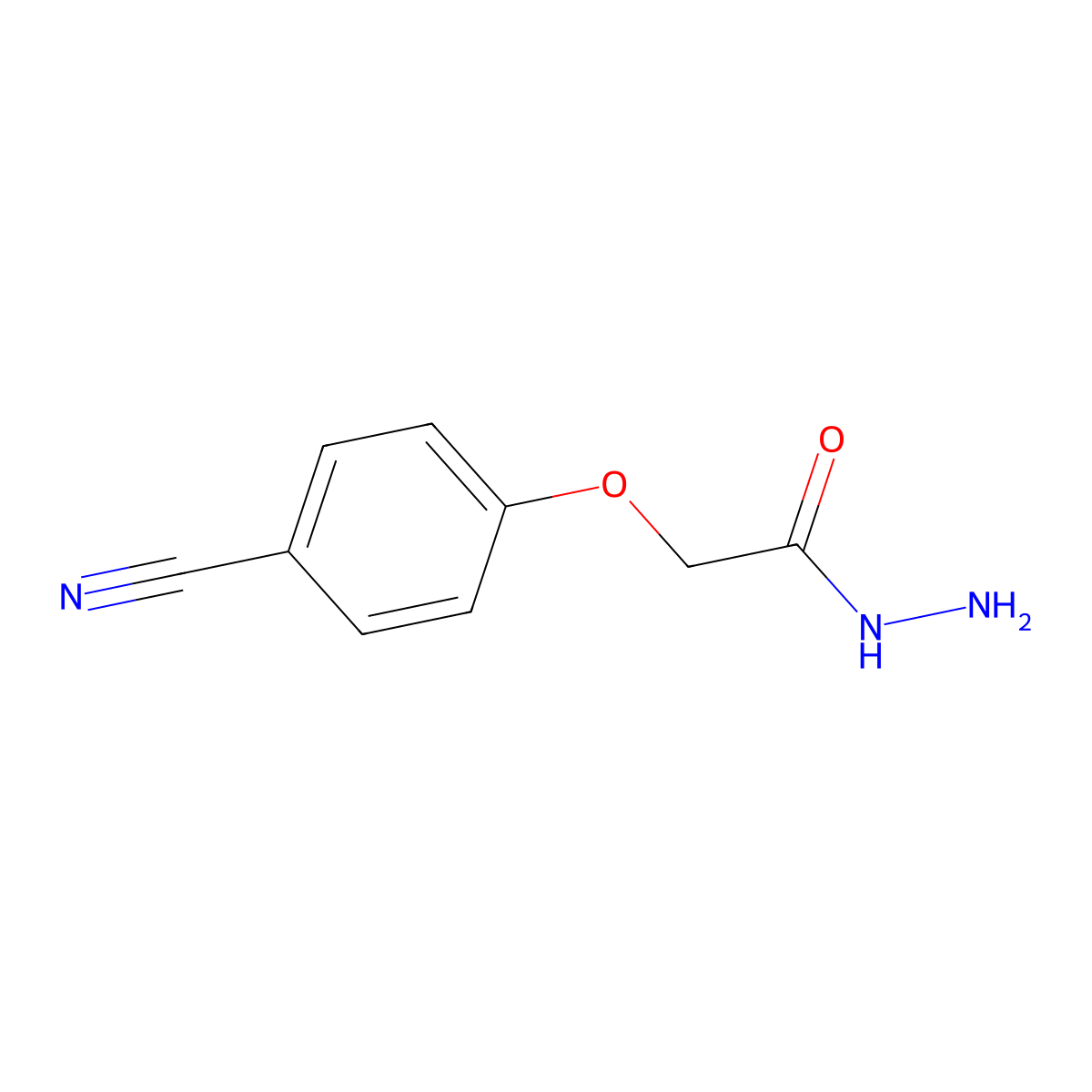 2-(4-Cyanophenoxy)acetic acid hydrazide molecular structure, CAS 380426-62-0