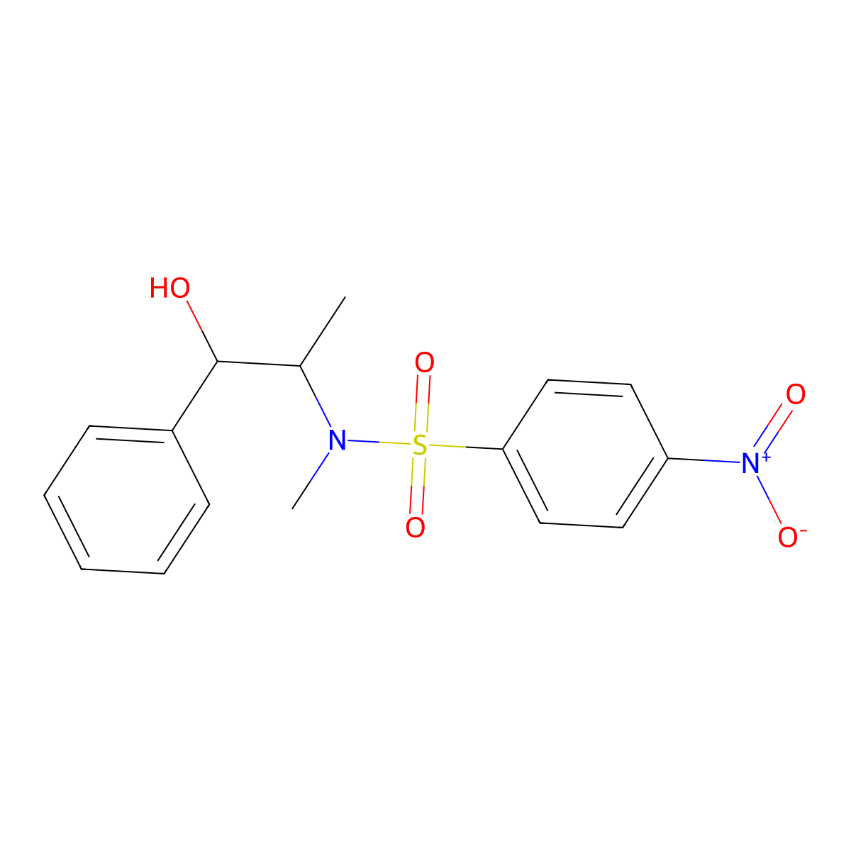 N-(1-hydroxy-1-phenylpropan-2-yl)-N-methyl-4-nitrobenzenesulfonamide molecular structure, CAS 380426-88-0