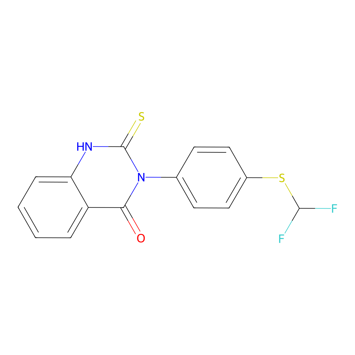 3-{4-[(Difluoromethyl)sulfanyl]phenyl}-2-sulfanyl-3,4-dihydroquinazolin-4-one molecular structure, CAS 380427-12-3