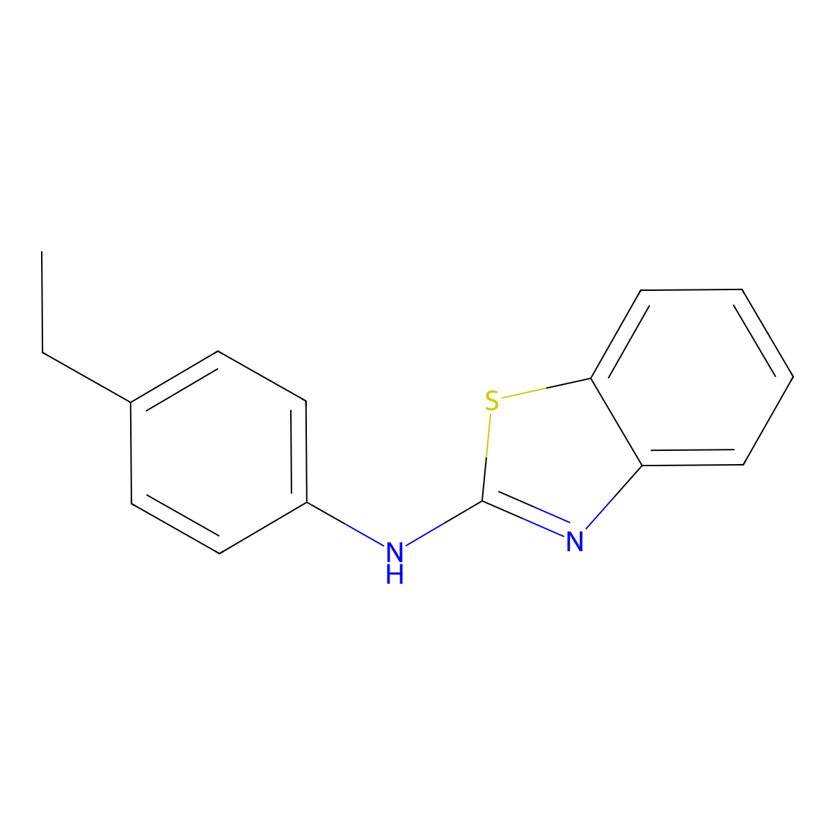 N-(4-ethylphenyl)-1,3-benzothiazol-2-amine molecular structure, CAS 380427-14-5