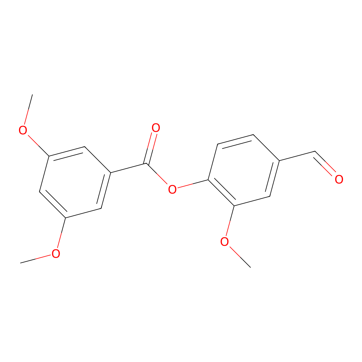 4-Formyl-2-methoxyphenyl 3,5-dimethoxybenzoate molecular structure, CAS 380427-15-6