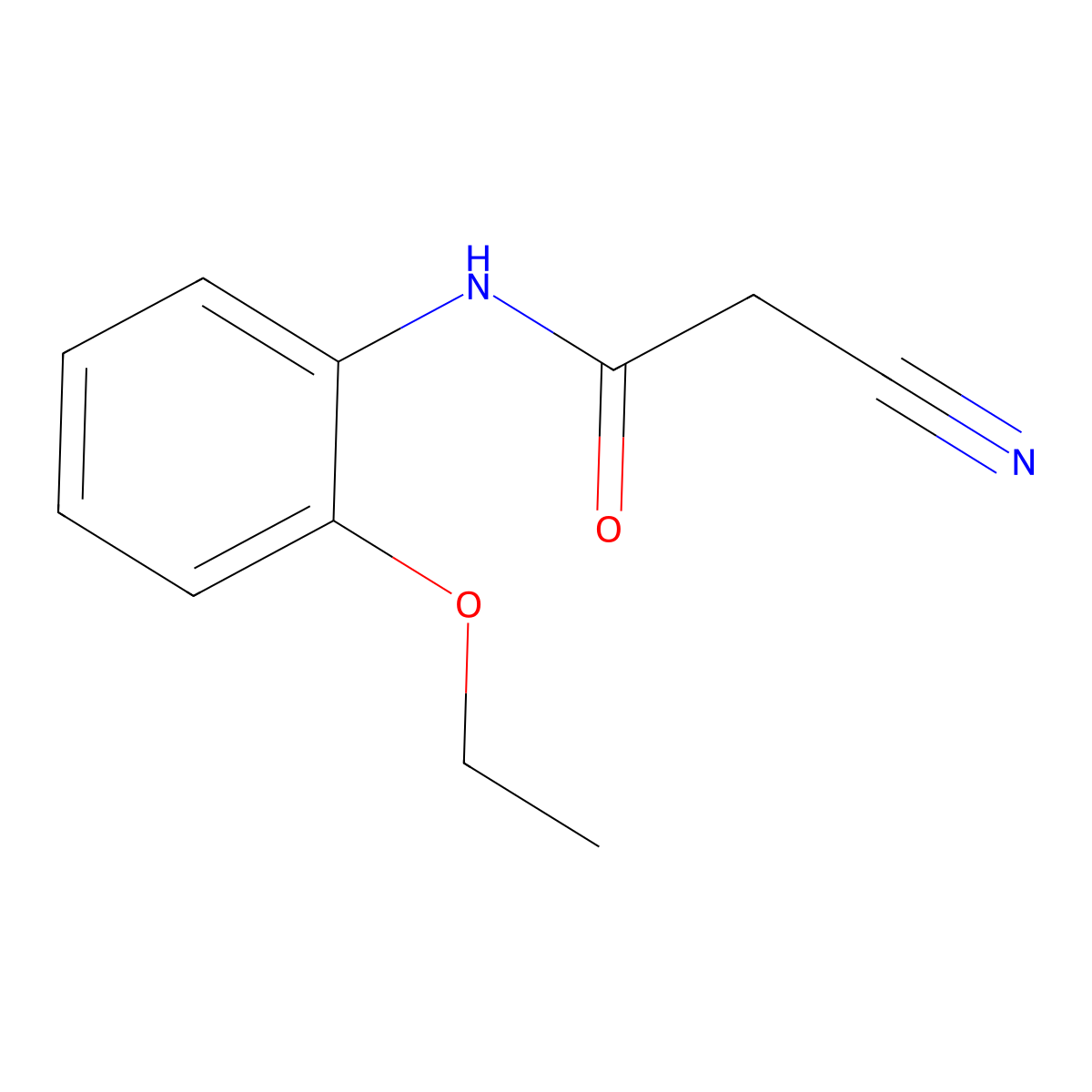 2-cyano-N-(2-ethoxyphenyl)acetamide molecular structure, CAS 380427-18-9