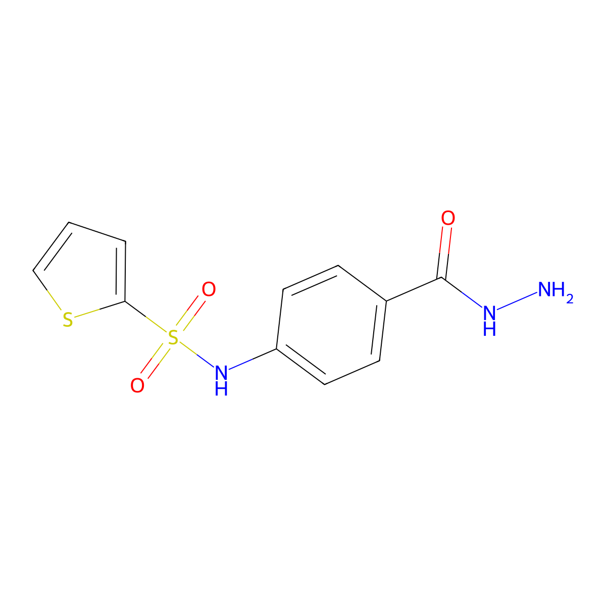 N-[4-(hydrazinecarbonyl)phenyl]thiophene-2-sulfonamide molecular structure, CAS 380427-32-7