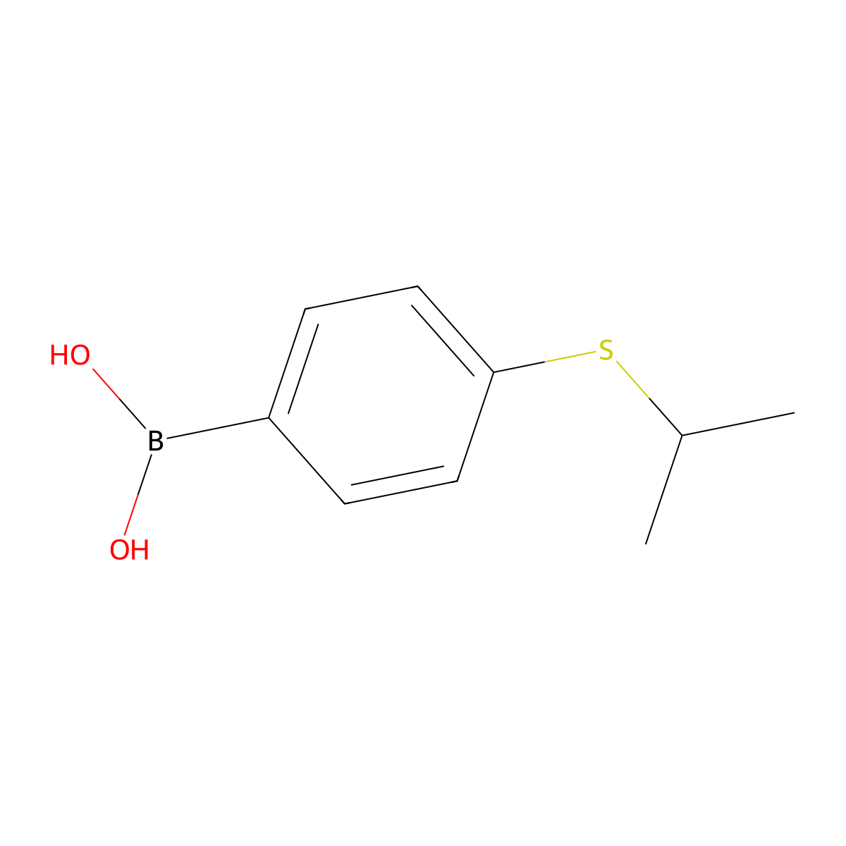 4-(Isopropylthio)benzeneboronic acid molecular structure, CAS 380427-38-3