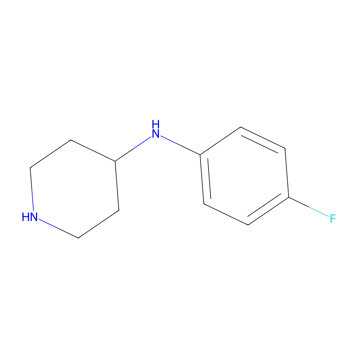 N-(4-Fluorophenyl)-4-piperidinamine molecular structure, CAS 38043-08-2