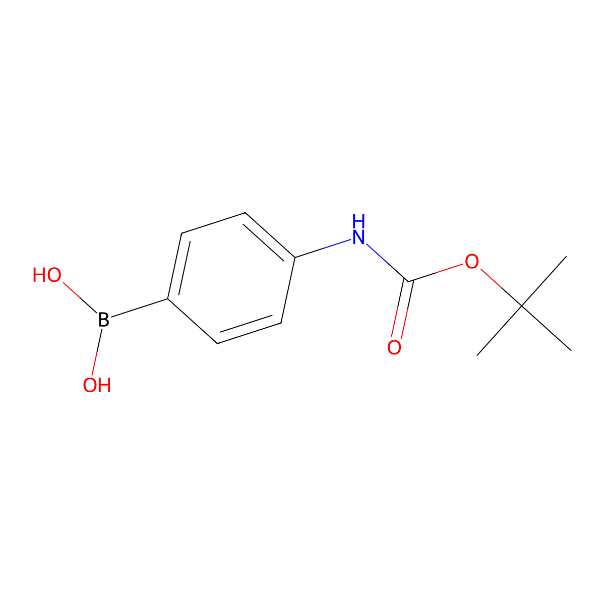 (4-Boc-Aminophenyl)Boronic Acid molecular structure, CAS 380430-49-9
