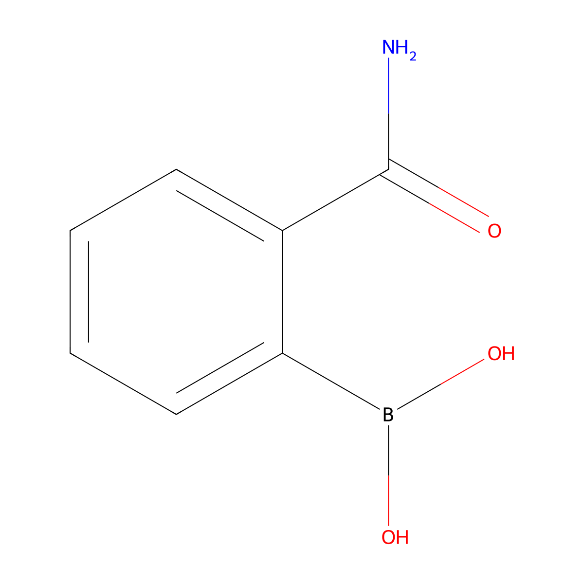 (2-Aminocarbonylphenyl)boronic acid molecular structure, CAS 380430-54-6