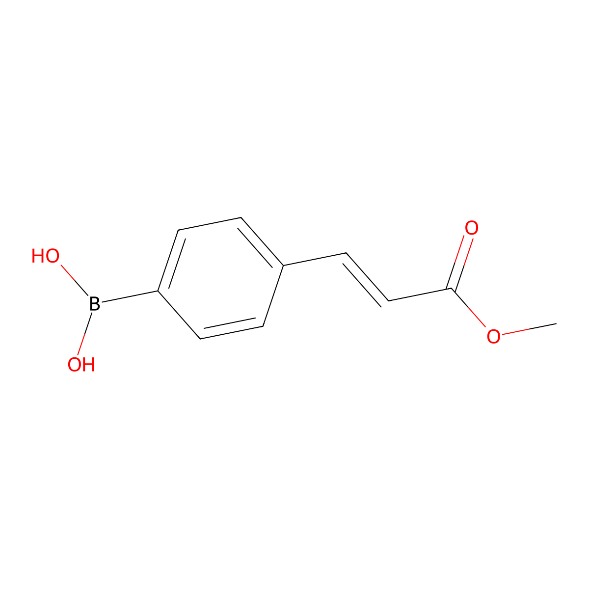 [4-(E-3-Methoxy-3-oxo-1-propen-1-yl)phenyl]boronic acid molecular structure, CAS 380430-58-0