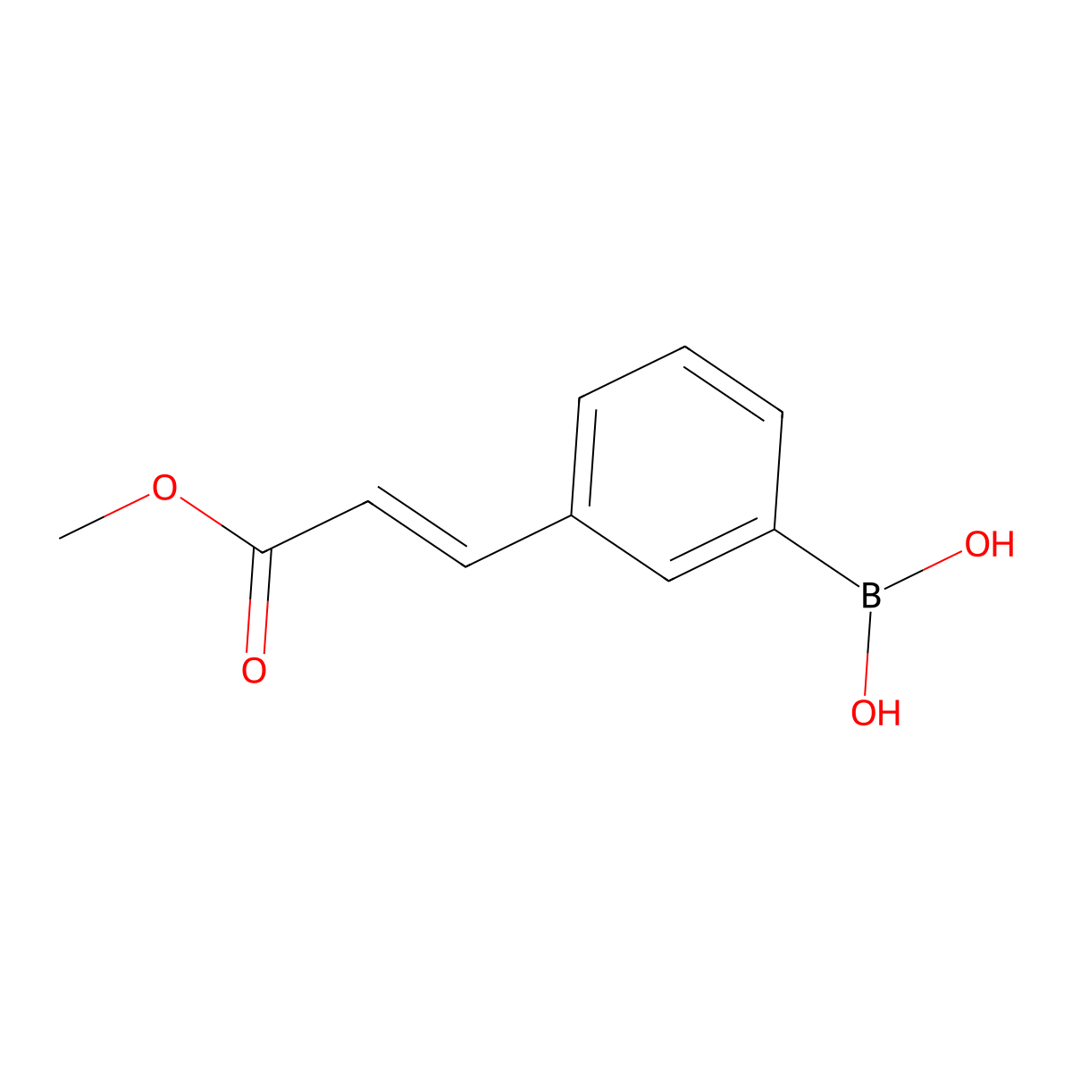 1-Methyl (2E)-3-(3-boronophenyl)-2-propenoate molecular structure, CAS 380430-59-1
