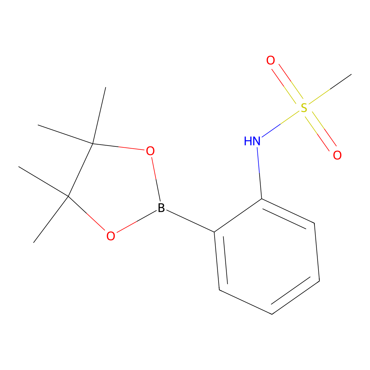 2-(Methanesulfonylamino)phenylboronic acid pinacol ester molecular structure, CAS 380430-60-4