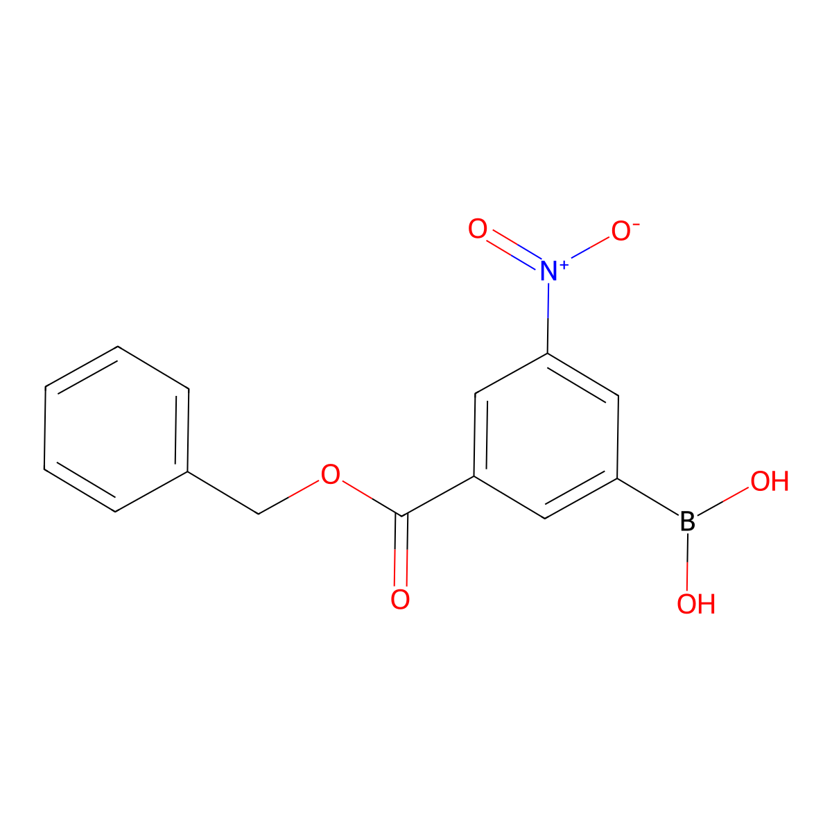 3-Benzyloxycarbonyl-5-nitrophenylboronic acid molecular structure, CAS 380430-62-6