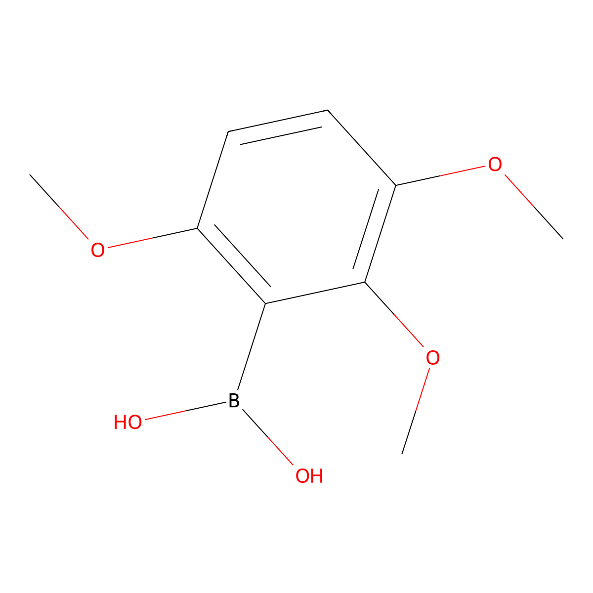 2,3,6-Trimethoxybenzeneboronic acid molecular structure, CAS 380430-67-1
