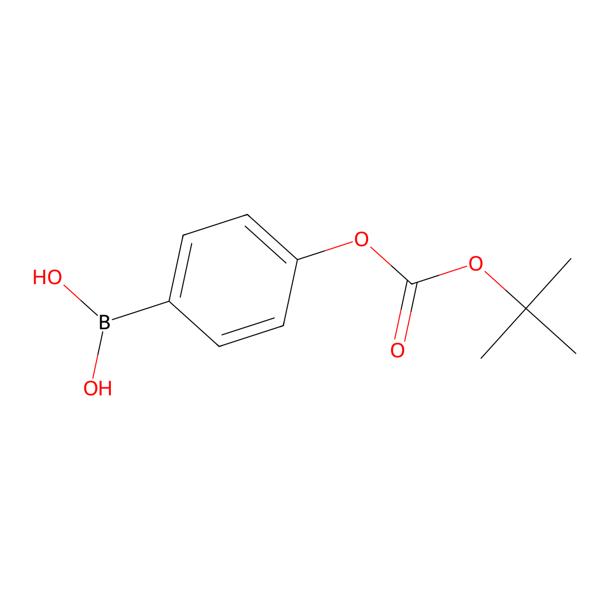 (4-((tert-Butoxycarbonyl)oxy)phenyl)boronic acid molecular structure, CAS 380430-70-6
