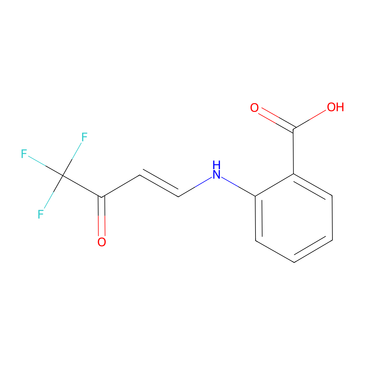 2-[(4,4,4-Trifluoro-3-oxobut-1-en-1-yl)amino]benzoic acid molecular structure, CAS 380430-75-1