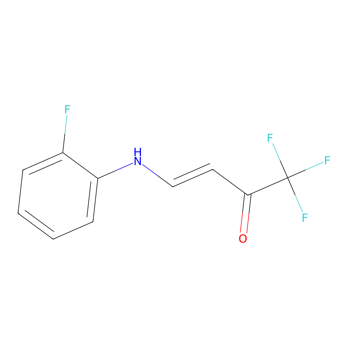 (E)-1,1,1-trifluoro-4-(2-fluoroanilino)-3-buten-2-one molecular structure, CAS 380430-76-2